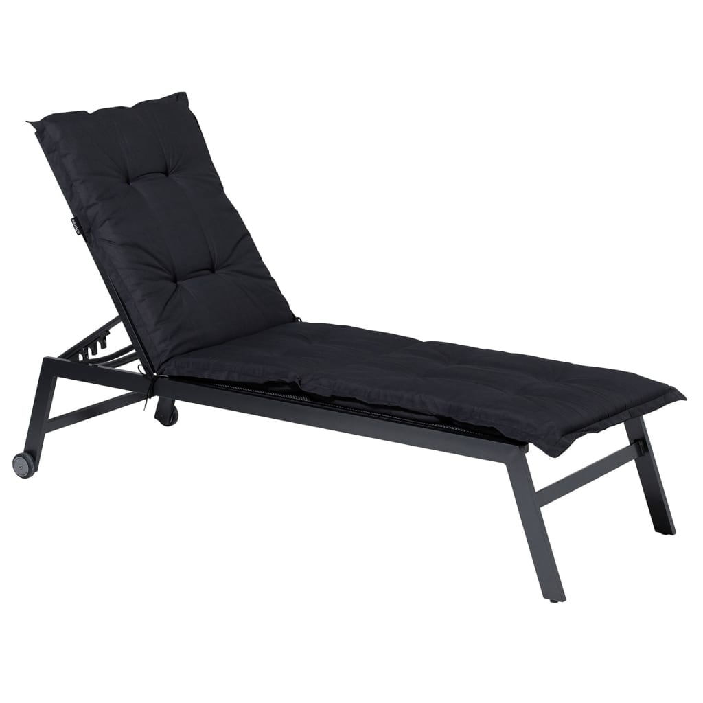 Solstolsdyna Basic 200x60 cm svart