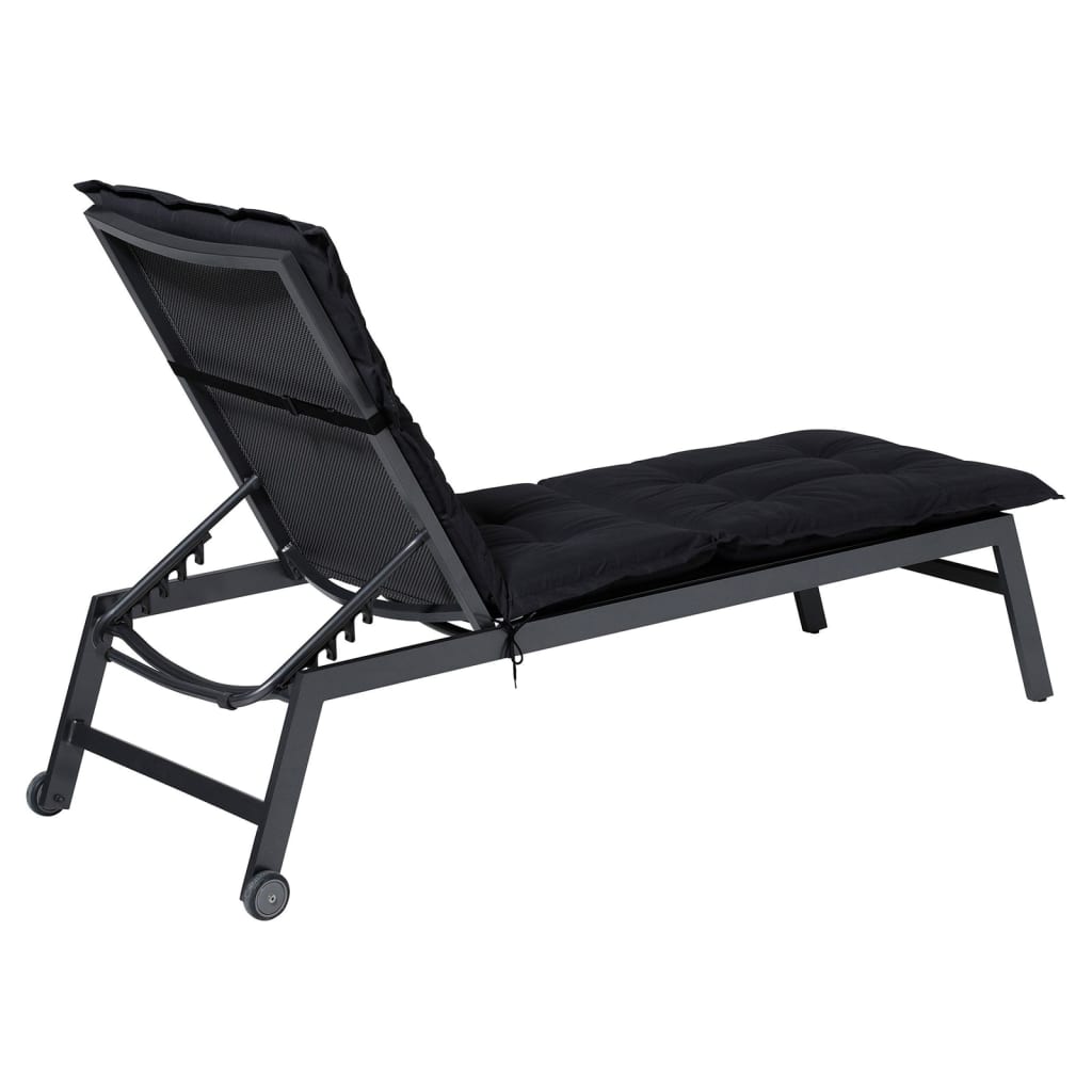 Solstolsdyna Basic 200x60 cm svart