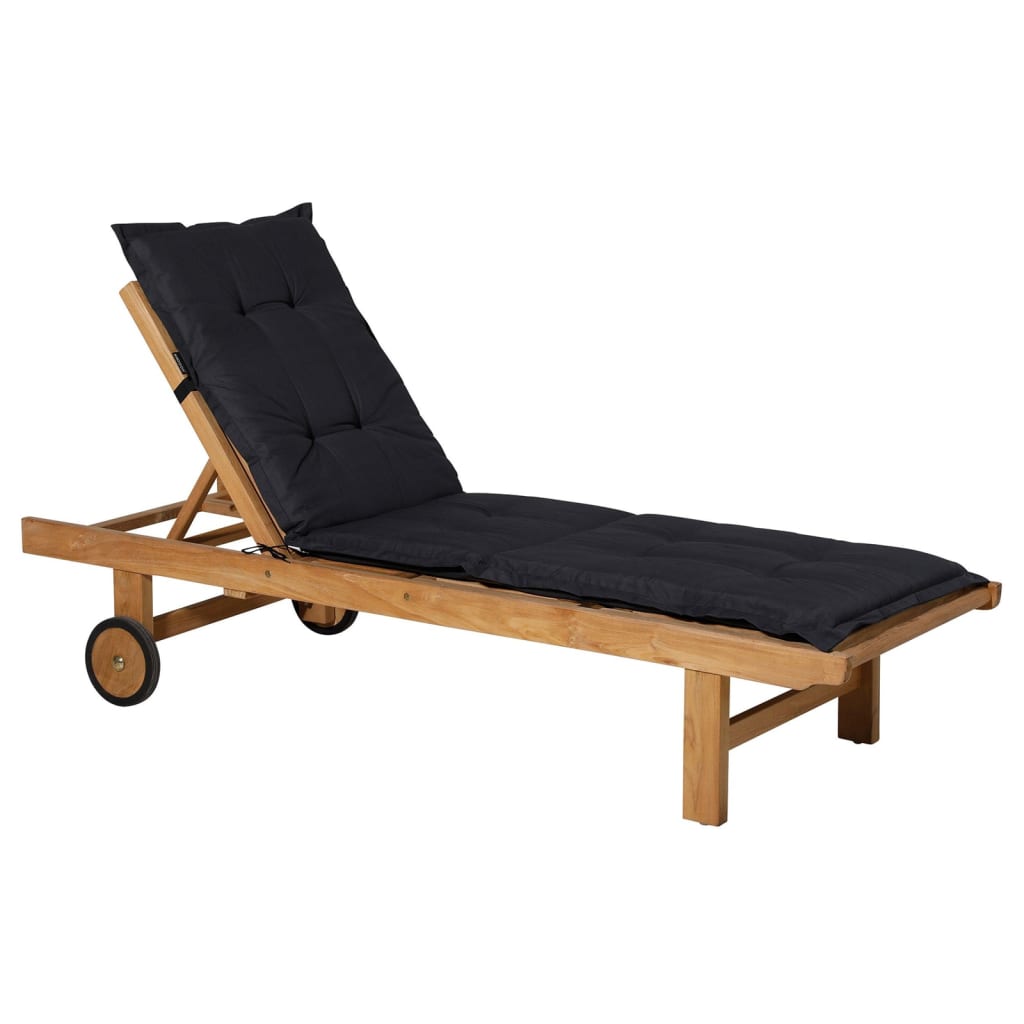 Solstolsdyna Basic 200x60 cm svart