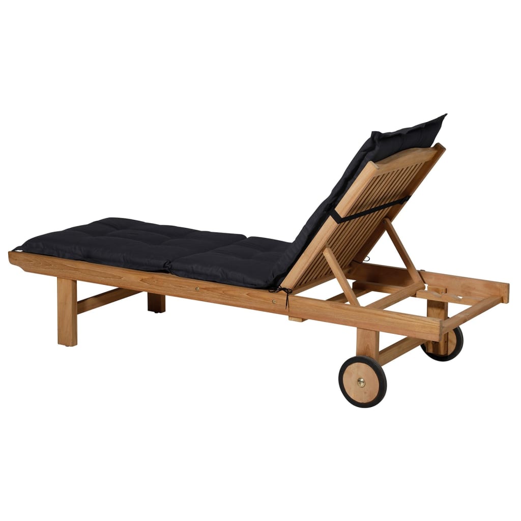 Solstolsdyna Basic 200x60 cm svart