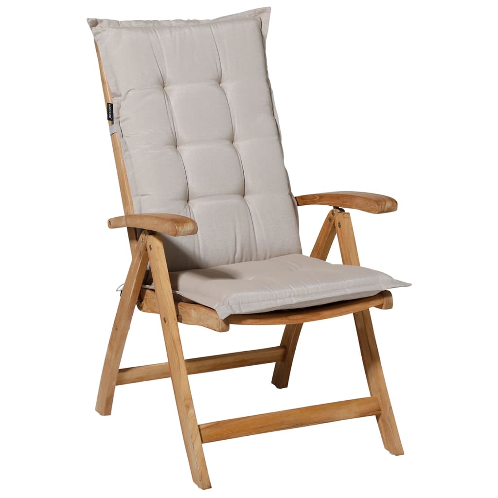 Stolsdyna med hög rygg Panama 123x50 cm ljusbeige