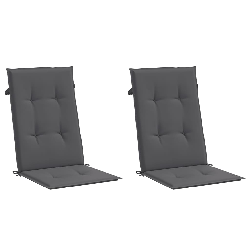 Stolsdynor 2 st antracit 120x50x3 cm tyg