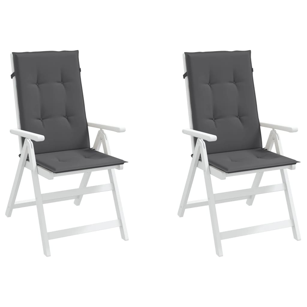 Stolsdynor 2 st antracit 120x50x3 cm tyg