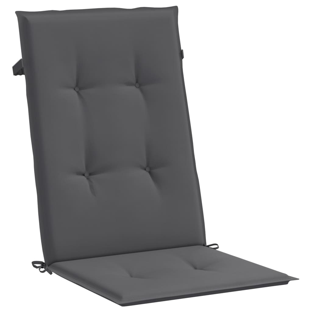 Stolsdynor 2 st antracit 120x50x3 cm tyg