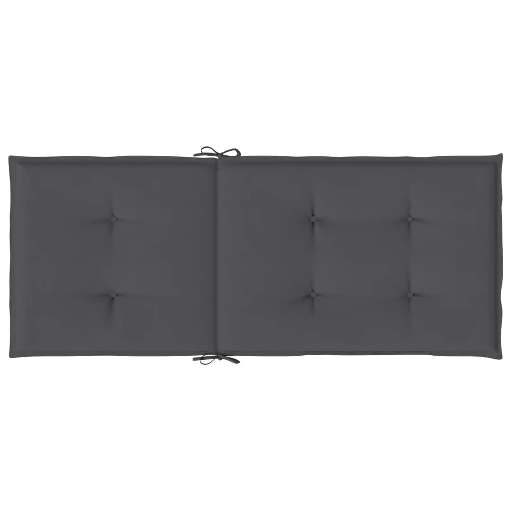 Stolsdynor 2 st antracit 120x50x3 cm tyg