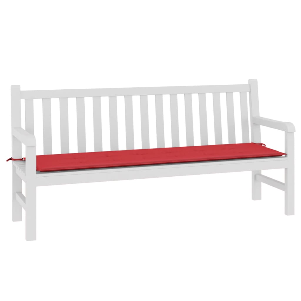 Bänkdyna för trädgården röd 180x50x3 cm oxfordtyg