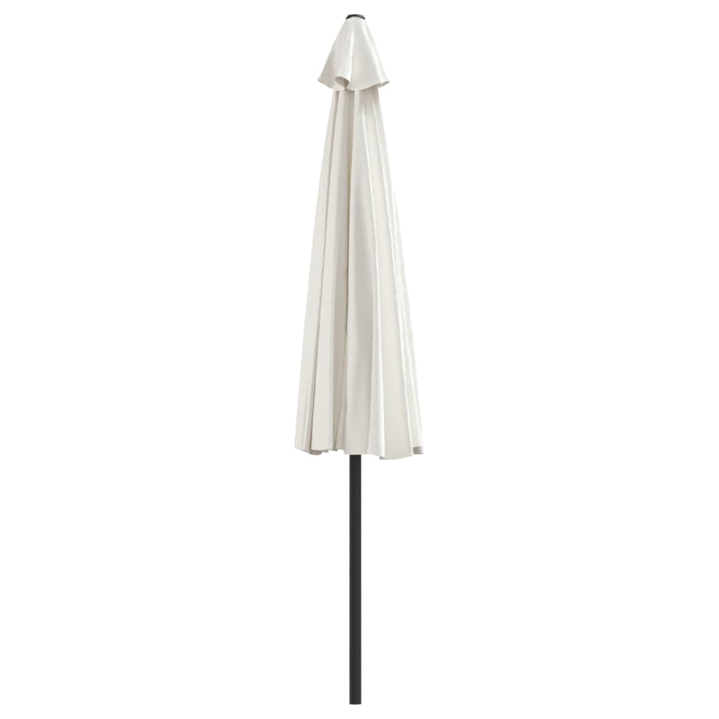 Balkongparasoll med aluminiumstolpe sand 300x155 cm halvrunt