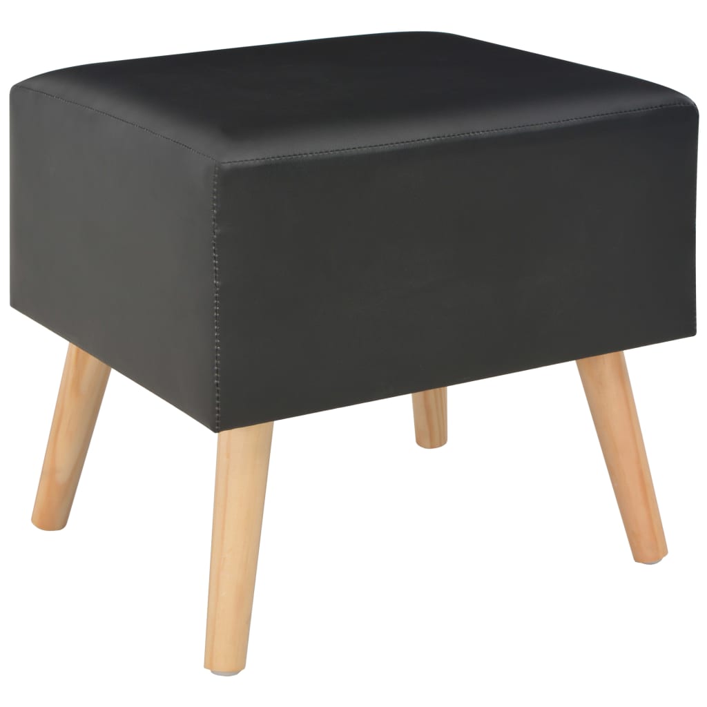 Sängbord svart 40x35x40 cm konstläder