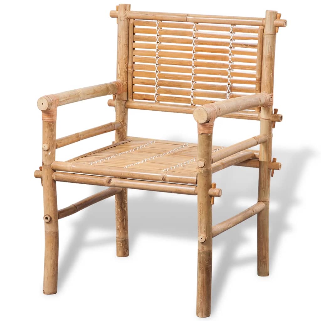Caféset med dynor 3 delar bambu