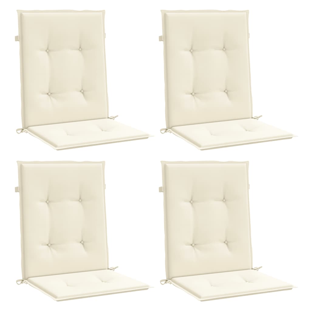 Stolsdynor 4 st gräddvit 100x50x3 cm oxfordtyg