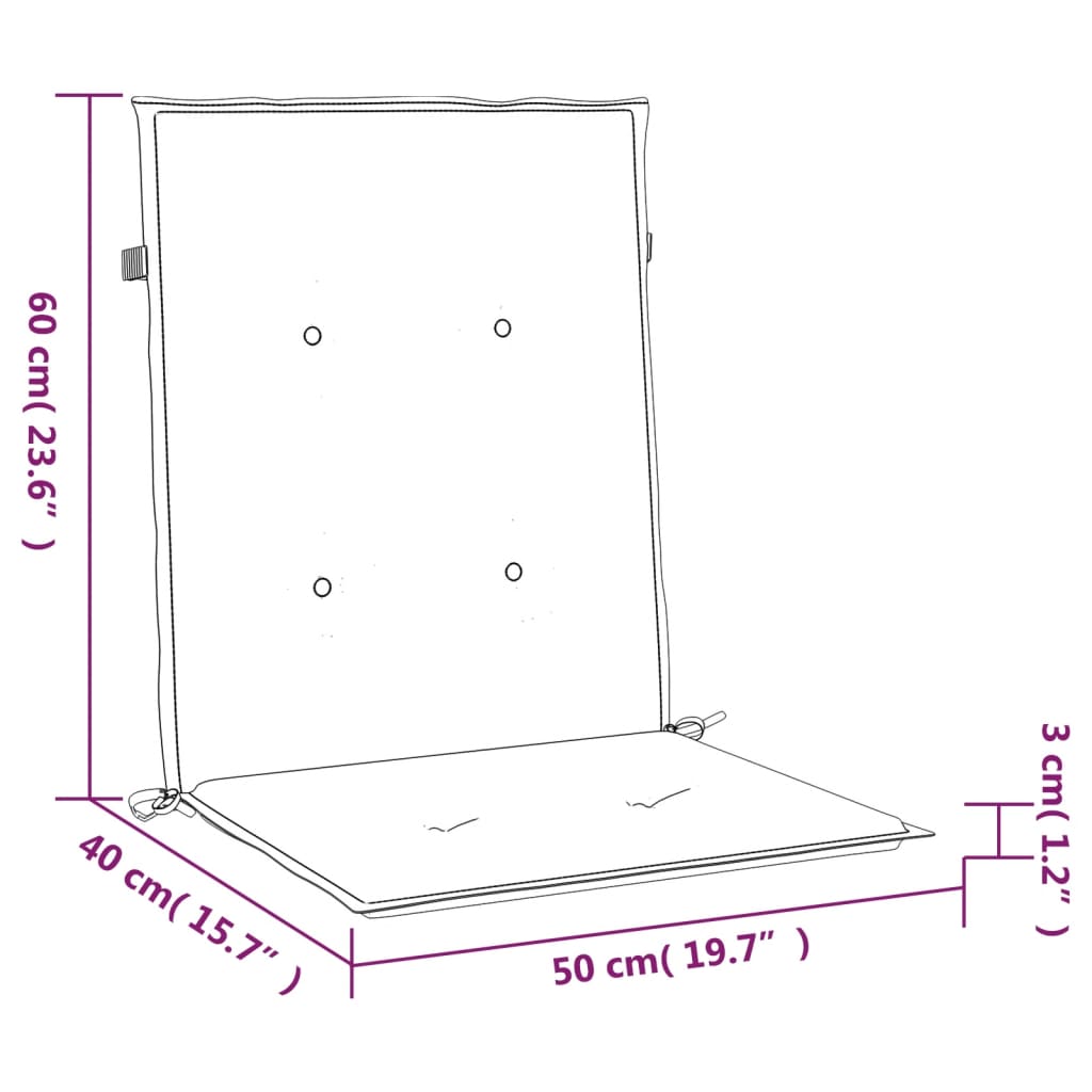 Stolsdynor 4 st gräddvit 100x50x3 cm oxfordtyg