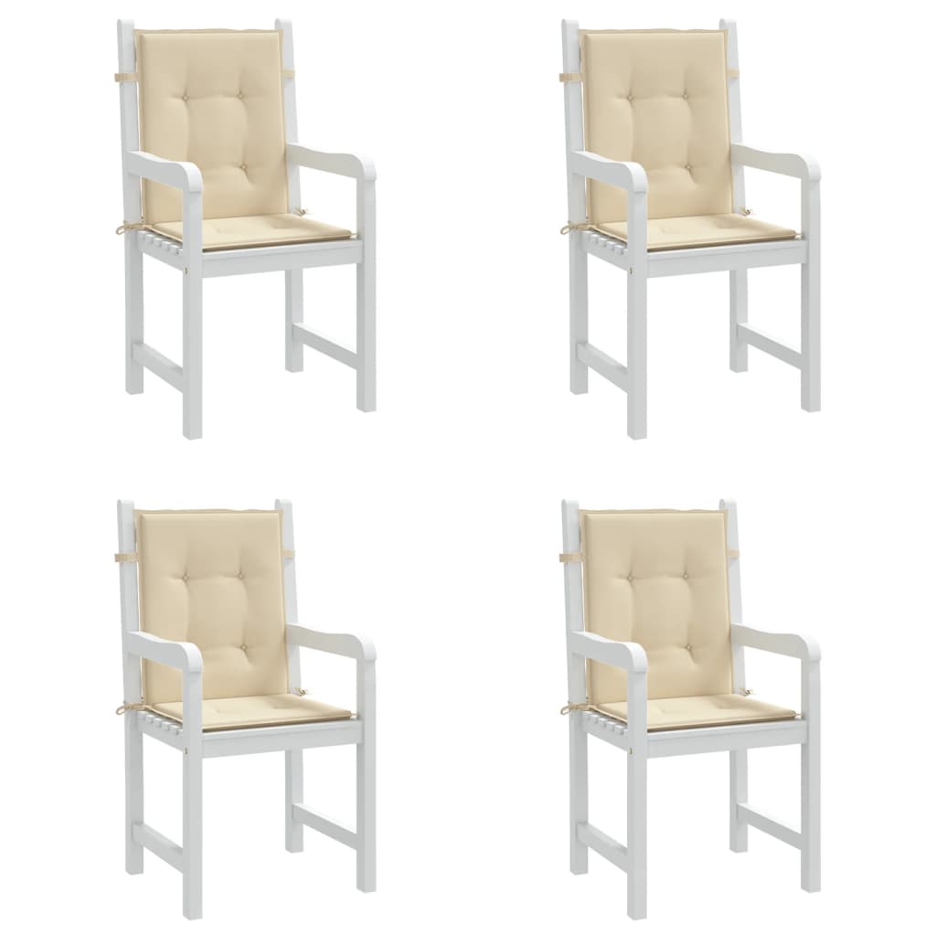 Stolsdynor 4 st beige 100x50x3 cm oxfordtyg