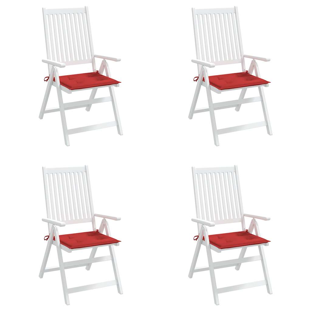 Stolsdynor 4 st röd 40x40x3 cm oxfordtyg