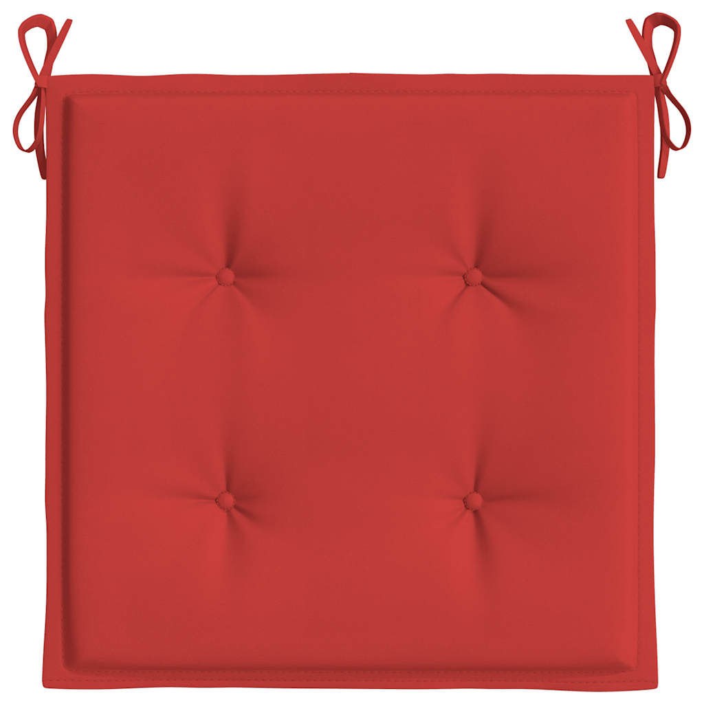 Stolsdynor 4 st röd 40x40x3 cm oxfordtyg