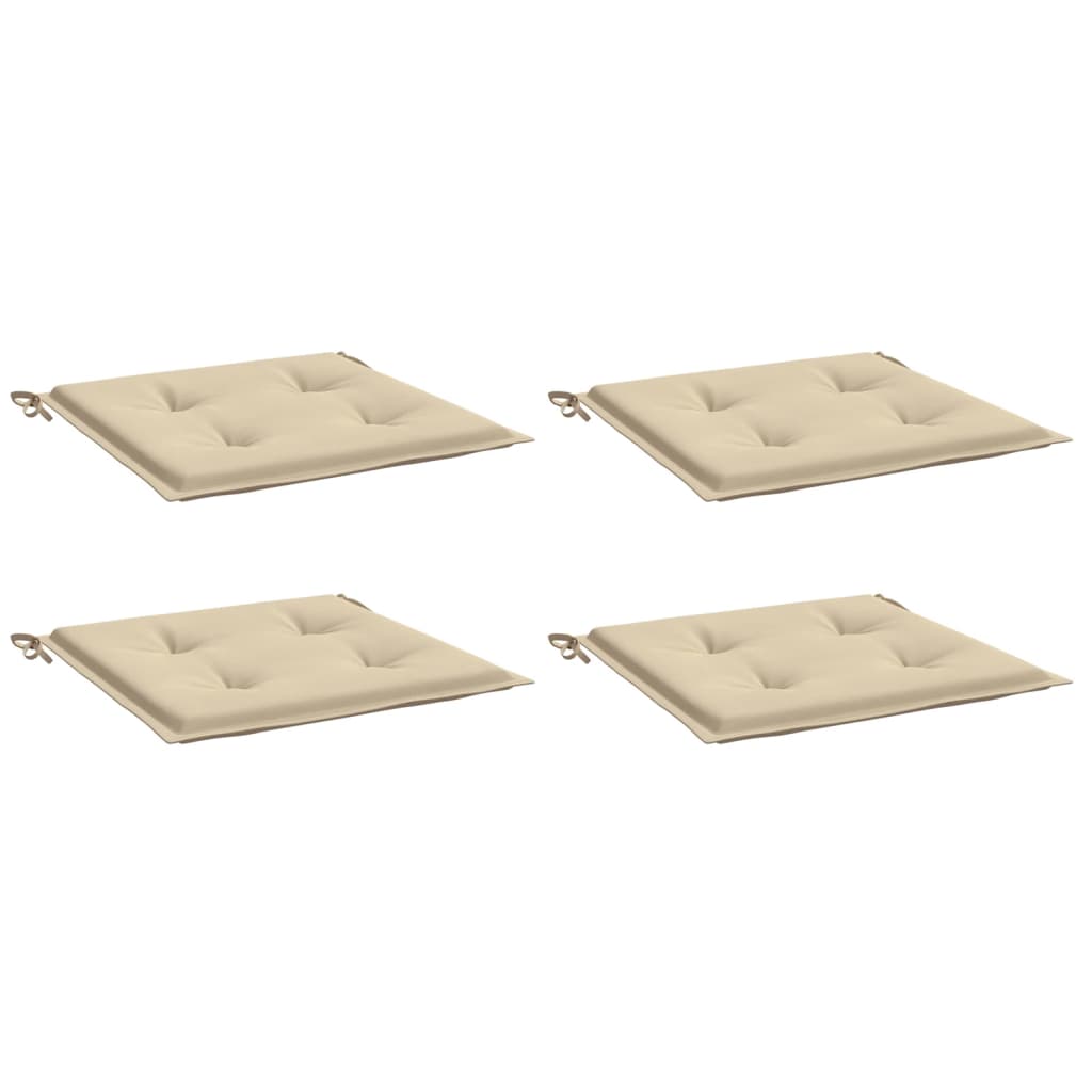 Stolsdynor 4 st beige 40x40x3 cm oxfordtyg