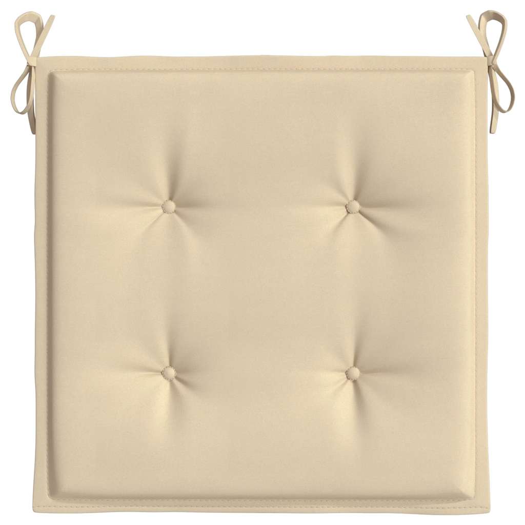 Stolsdynor 4 st beige 40x40x3 cm oxfordtyg