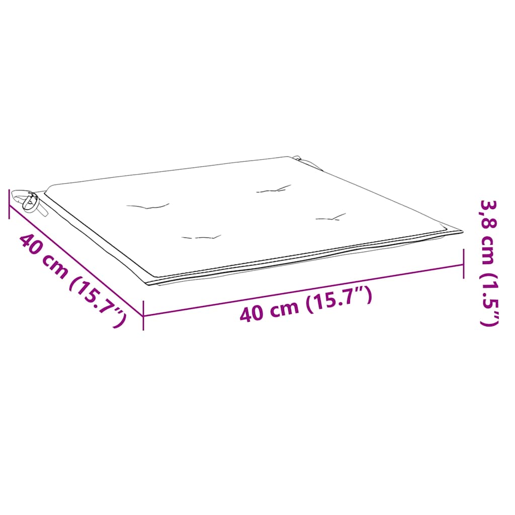 Stolsdynor 4 st beige 40x40x3 cm oxfordtyg