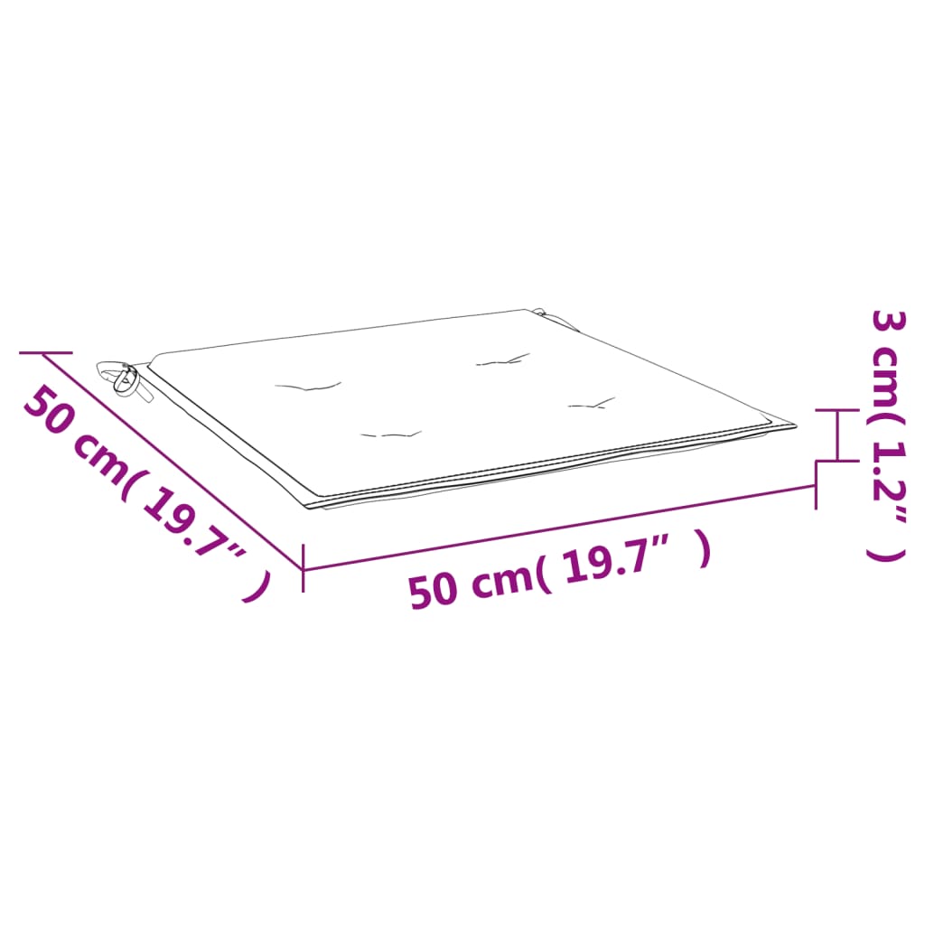 Stolsdynor 2 st antracit 50x50x3 cm oxfordtyg