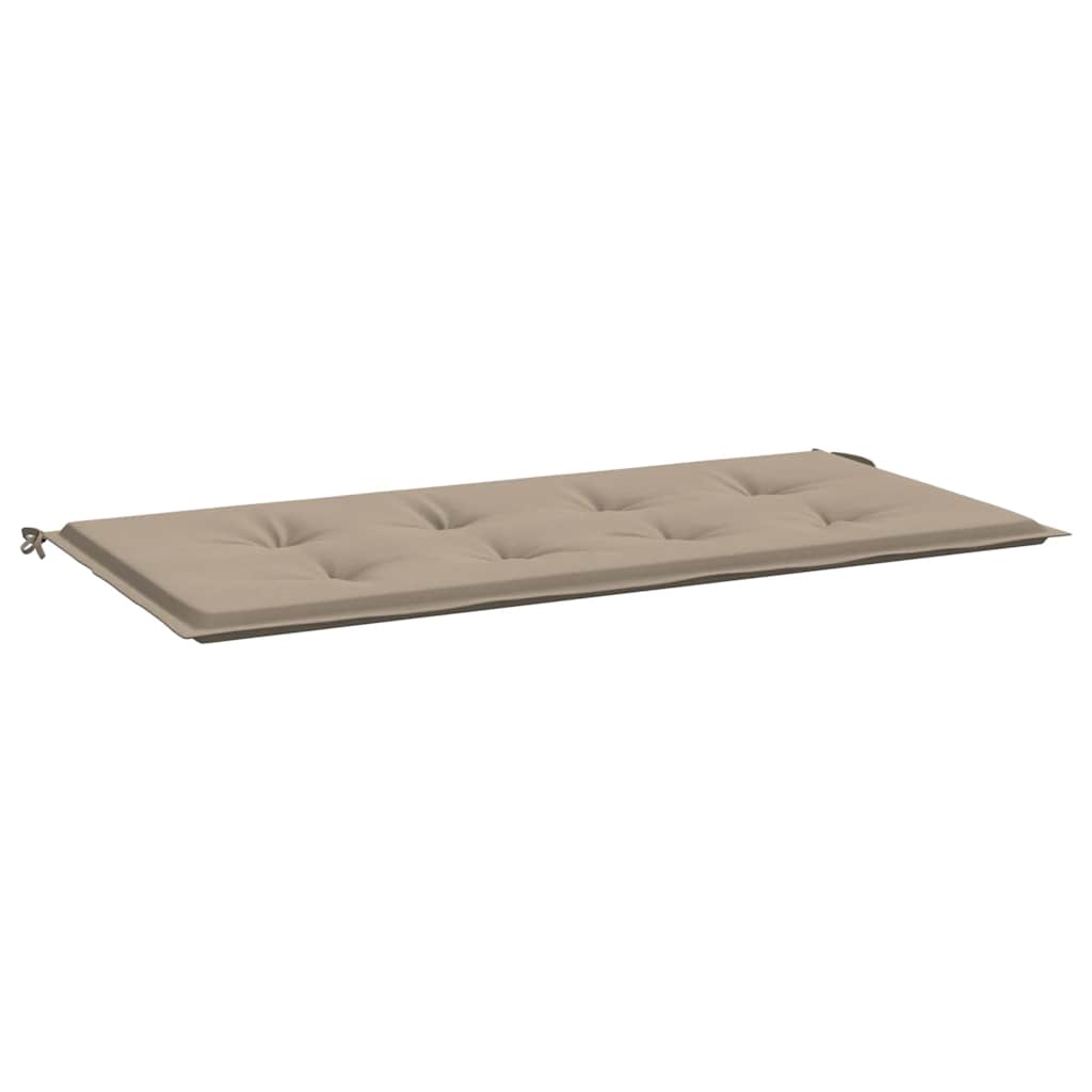 Bänkdyna för trädgården taupe 100x50x4 cm oxfordtyg