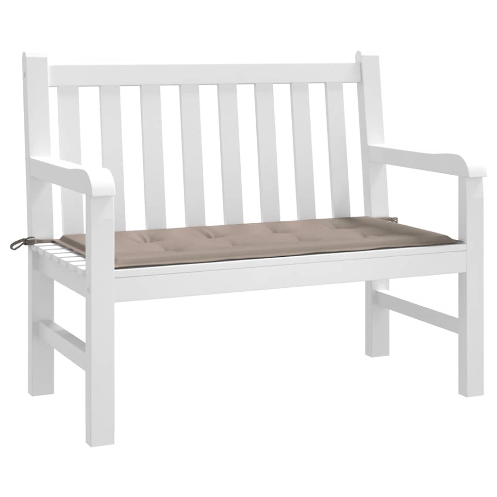 Bänkdyna för trädgården taupe 100x50x4 cm oxfordtyg