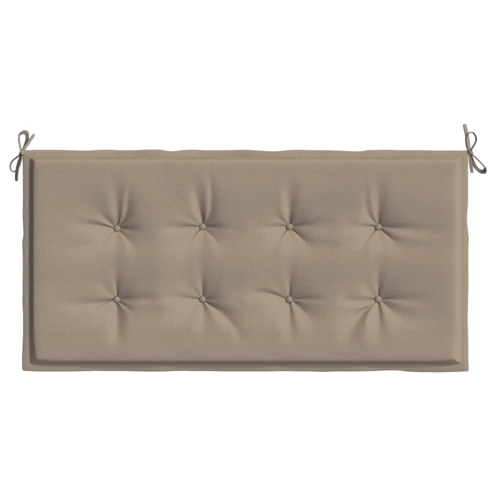 Bänkdyna för trädgården taupe 100x50x4 cm oxfordtyg