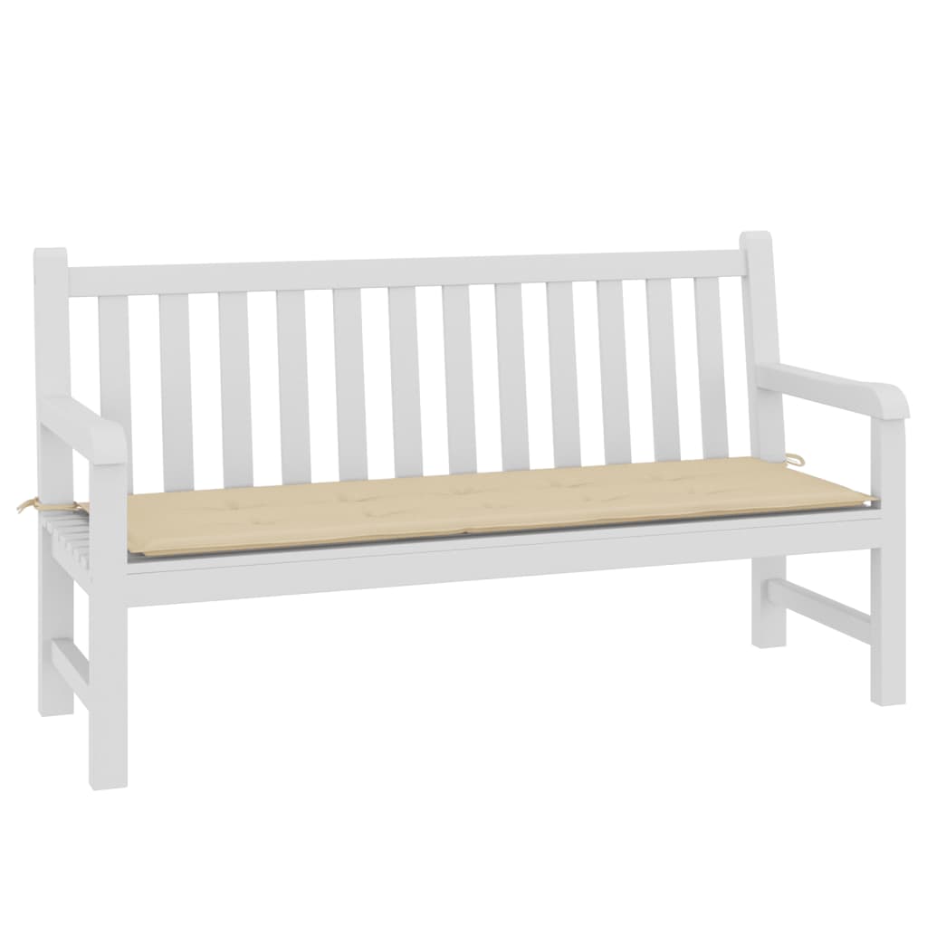 Bänkdyna för trädgården taupe 150x50x4 cm oxfordtyg
