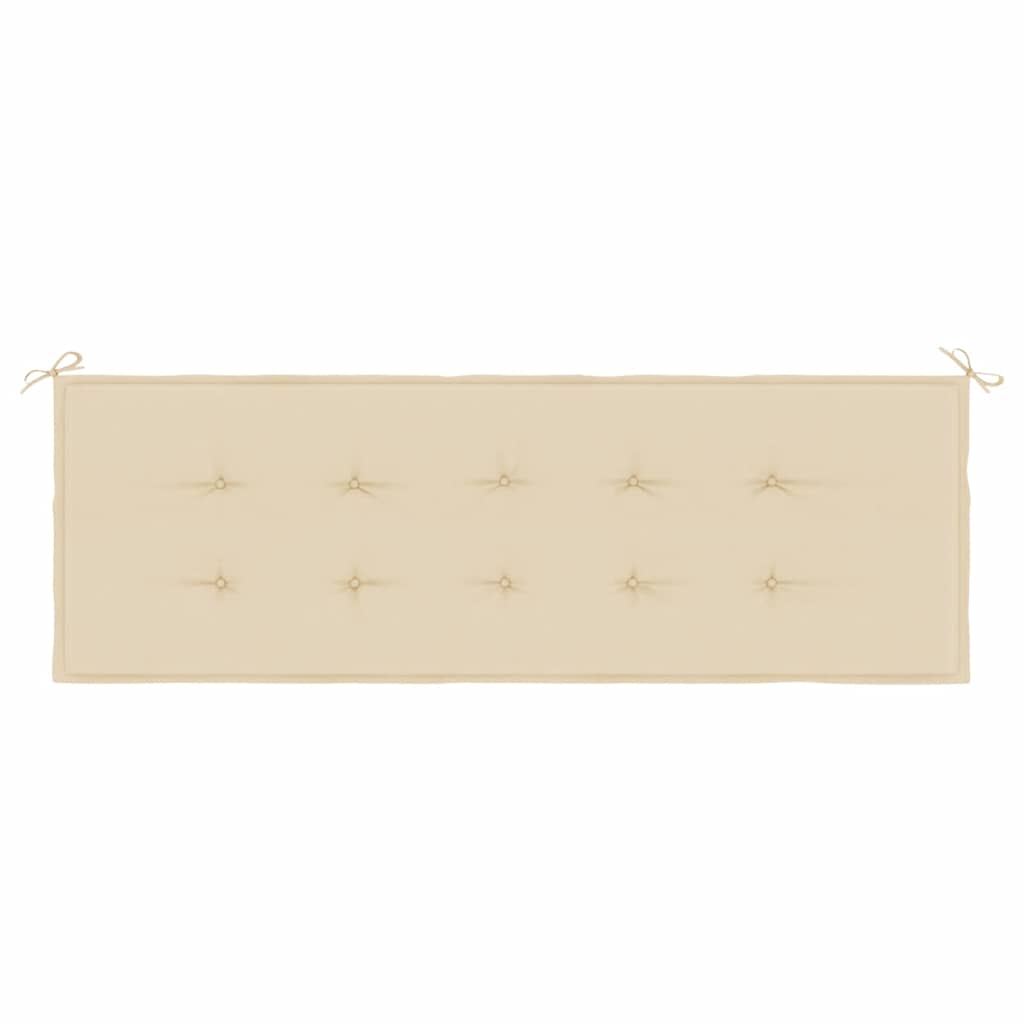 Bänkdyna för trädgården taupe 150x50x4 cm oxfordtyg