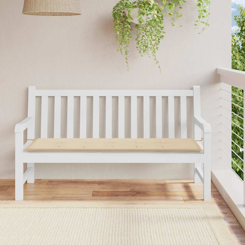 Bänkdyna för trädgården taupe 150x50x4 cm oxfordtyg