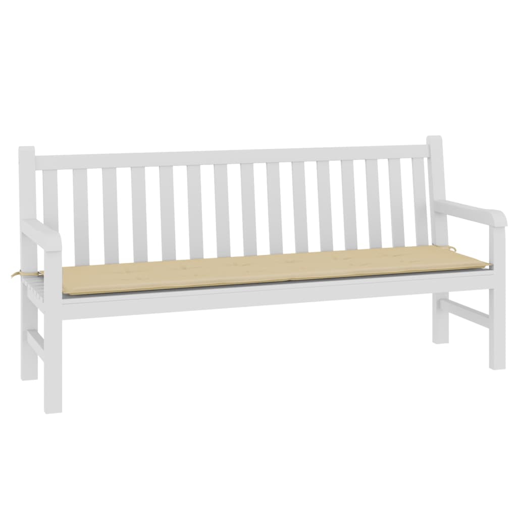 Bänkdyna för trädgården taupe 180x50x3 cm oxfordtyg