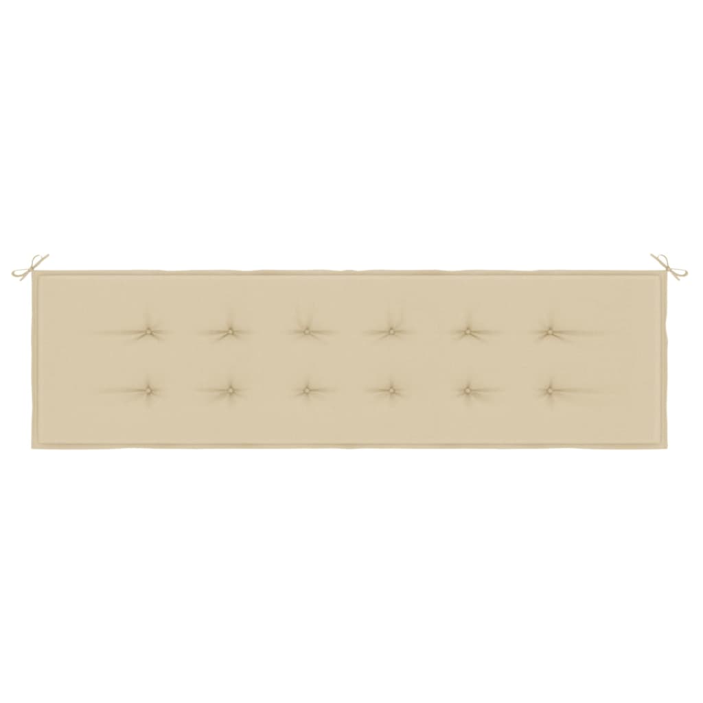 Bänkdyna för trädgården taupe 180x50x3 cm oxfordtyg