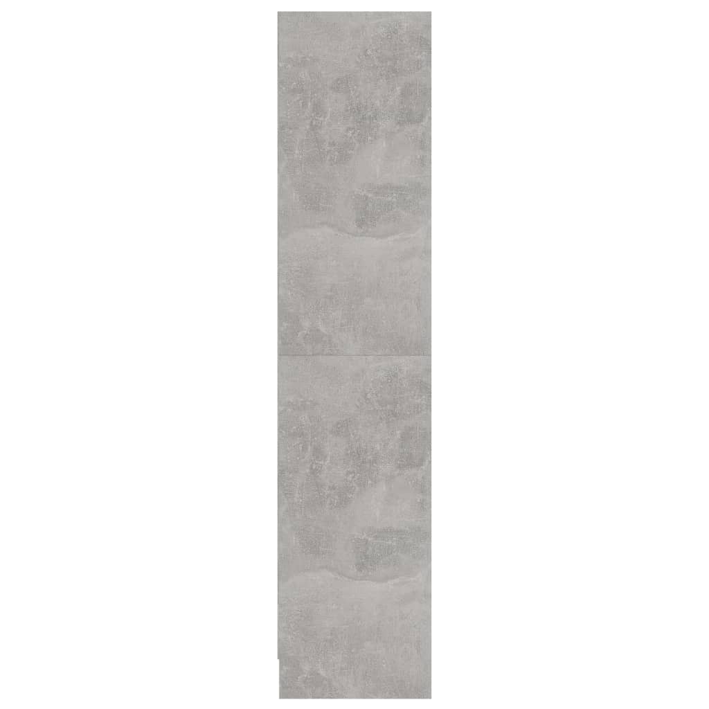 Bokhylla 3 hyllor betonggrå 60x24x109 cm konstruerat trä
