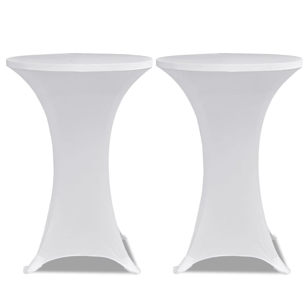 Överdrag till ståbord Ø70 cm vit stretch 4 st