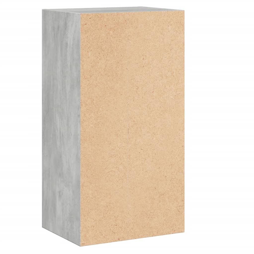 Bokhylla 2 hyllor betonggrå 40x30x76,5 cm konstruerat trä