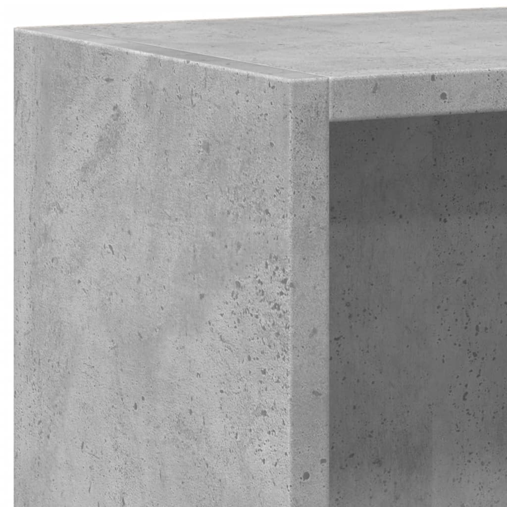 Bokhylla 2 hyllor betonggrå 40x30x76,5 cm konstruerat trä