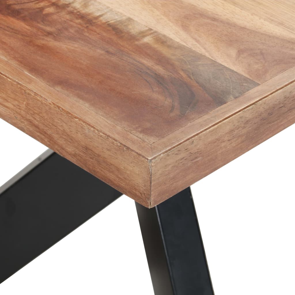 Matbord 180x90x75 cm massivt trä med honungsfinish