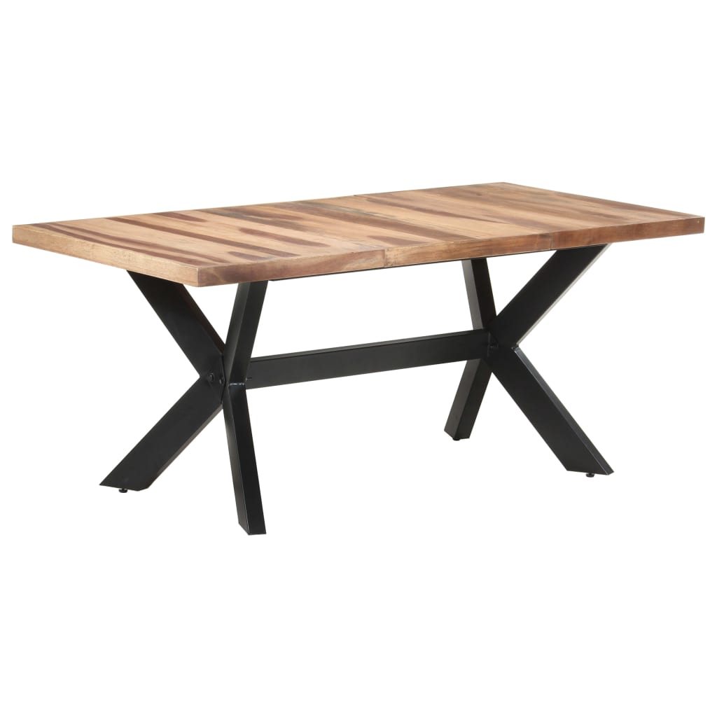 Matbord 180x90x75 cm massivt trä med honungsfinish