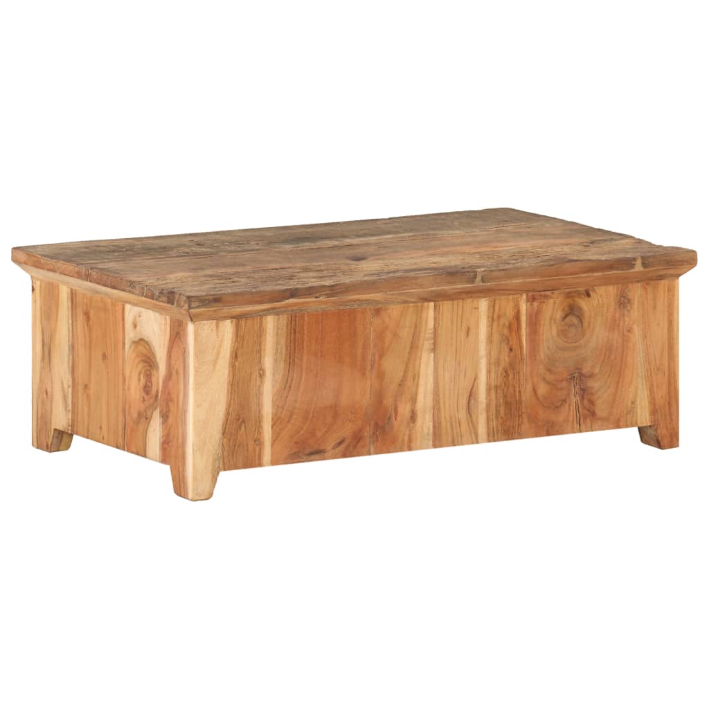 Soffbord 90x50x31 cm massivt återvunnet trä