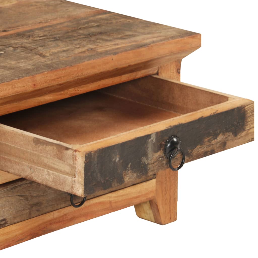 Soffbord 90x50x31 cm massivt återvunnet trä