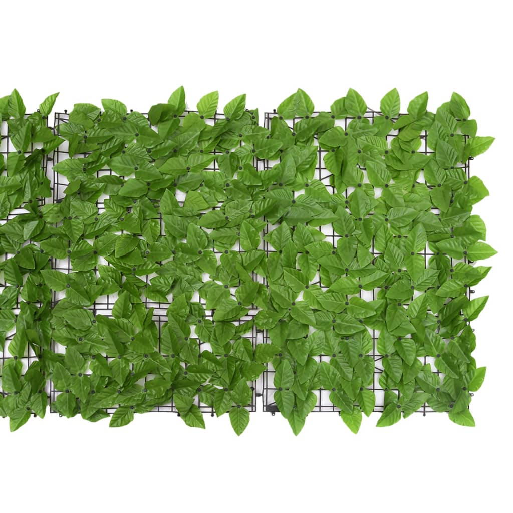 Balkongskärm gröna blad 500x75 cm