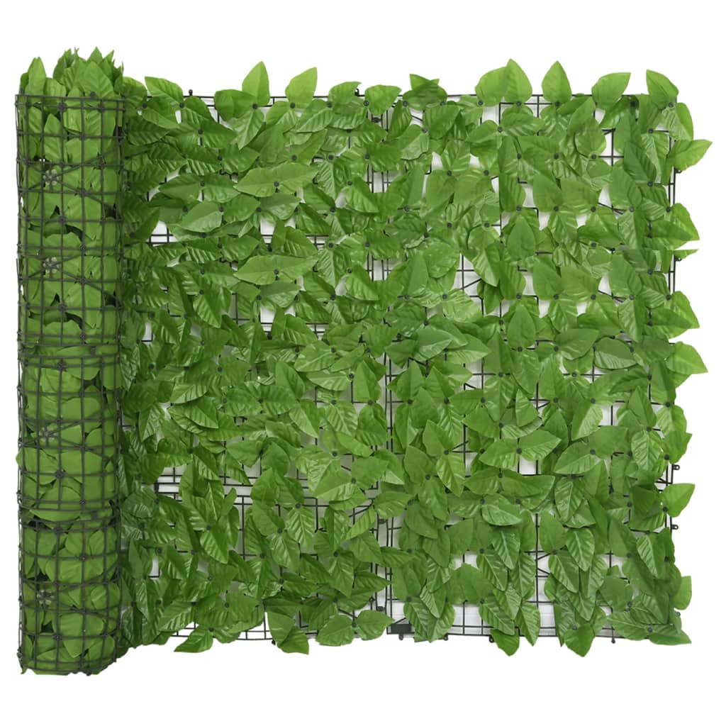 Balkongskärm gröna blad 300x100 cm