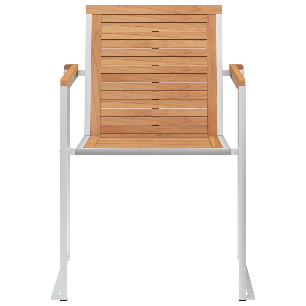 Trädgårdsstolar med dynor 8 st massiv teak