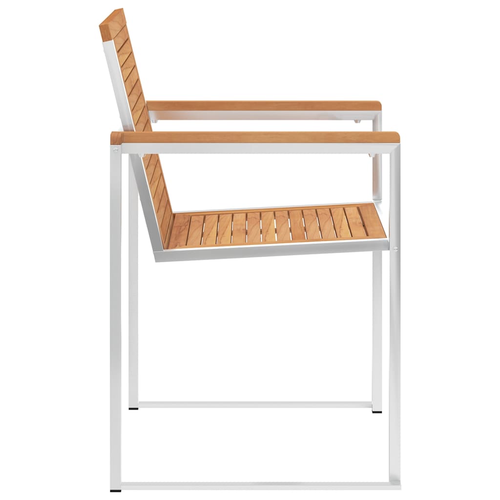 Trädgårdsstolar med dynor 8 st massiv teak