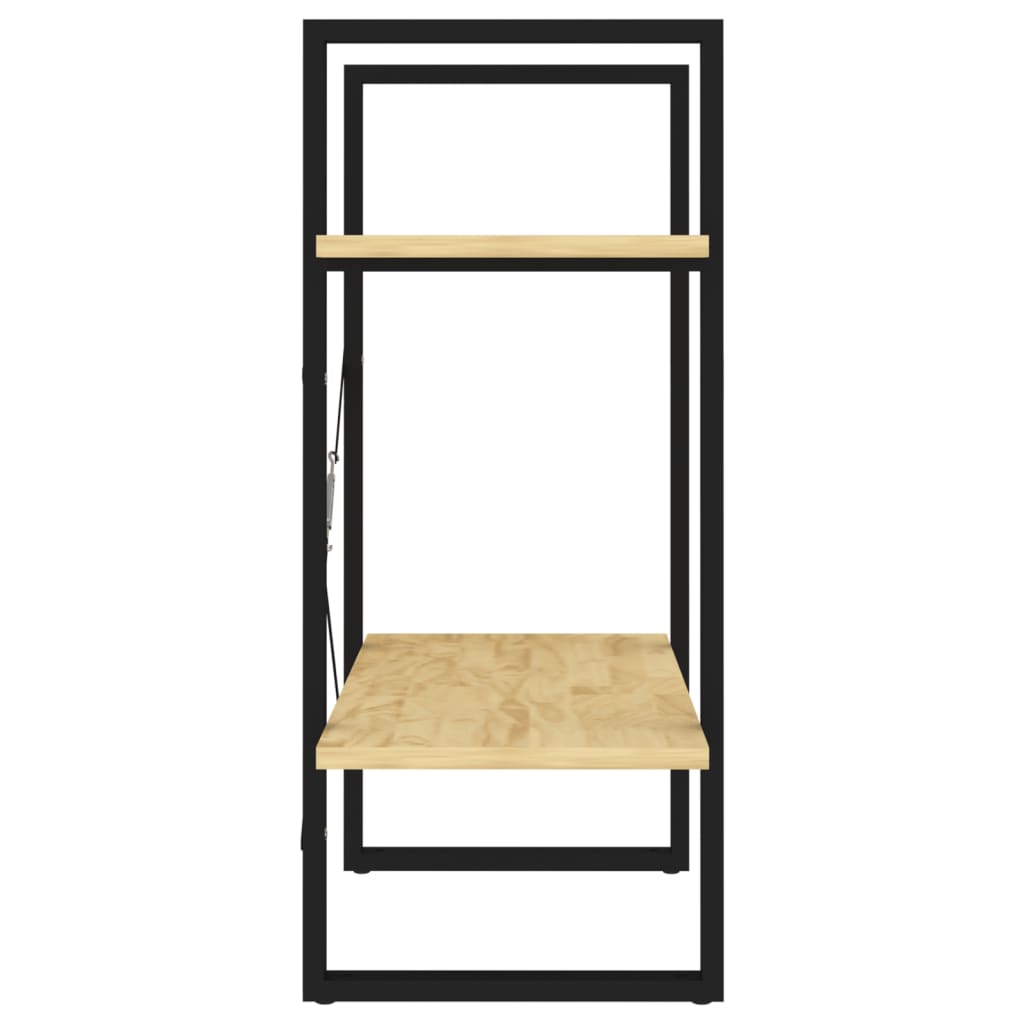 Bokhylla 2 hyllplan 60x30x70 cm massiv furu