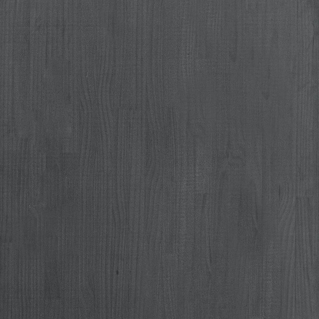 Bokhylla 3 hyllplan grå 80x30x105 cm massiv furu