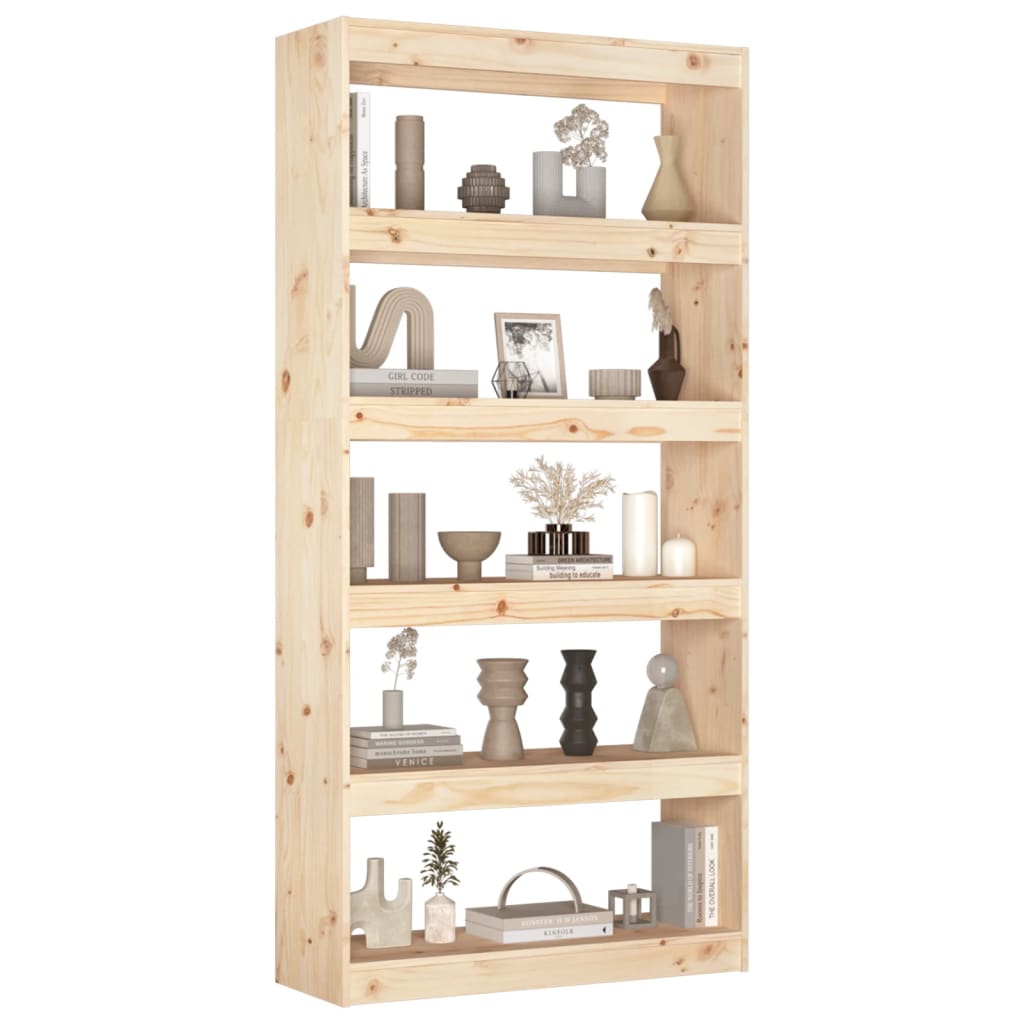 Bokhylla/Rumsavdelare 80x30x167,4 cm massiv furu