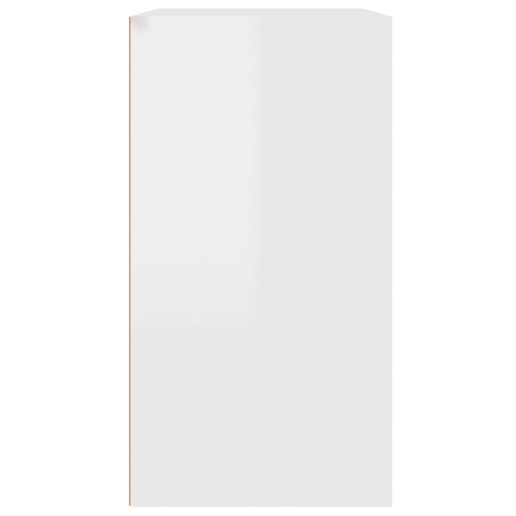 Sminkskåp vit högglans 80x40x75 cm konstruerat trä