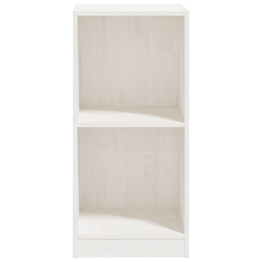 Sidobord vit 35,5x33,5x76 cm massiv furu