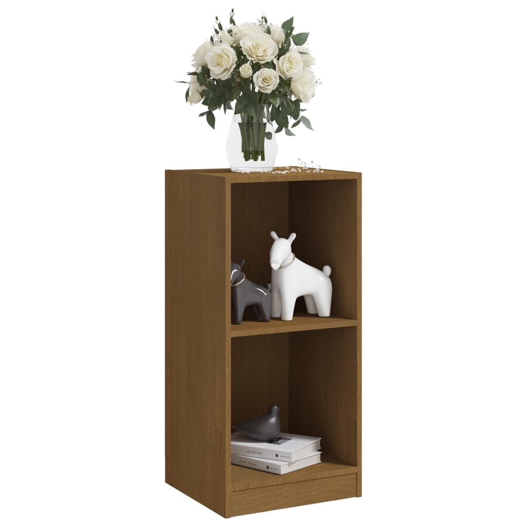 Sidobord honungsbrun 35,5x33,5x76 cm massiv furu
