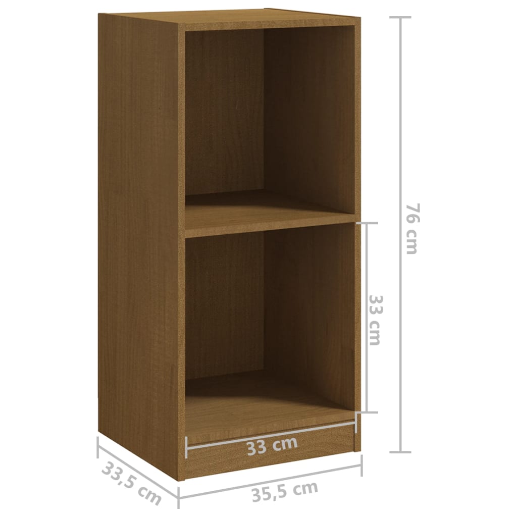 Sidobord honungsbrun 35,5x33,5x76 cm massiv furu