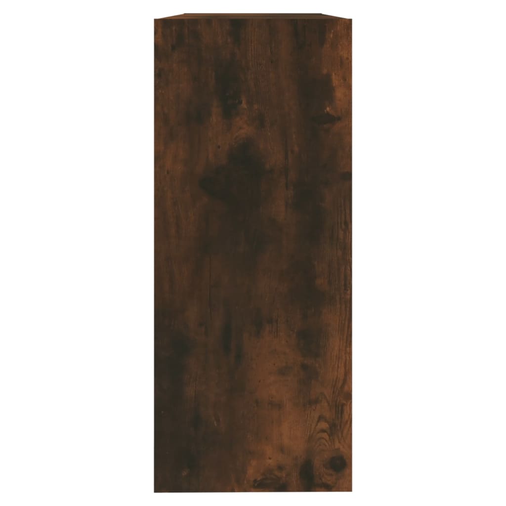Bokhylla/rumsavdelare rökfärgad ek 100x30x72 cm